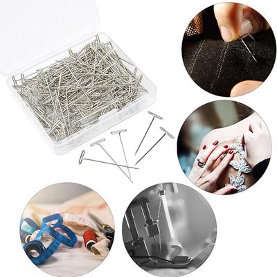 50/100Pcs 27/32/38/45/51MM T Pin Needles Wig Making T Pins for Blocking Knitting Assorted Sizes T-Pins Stainless Steel