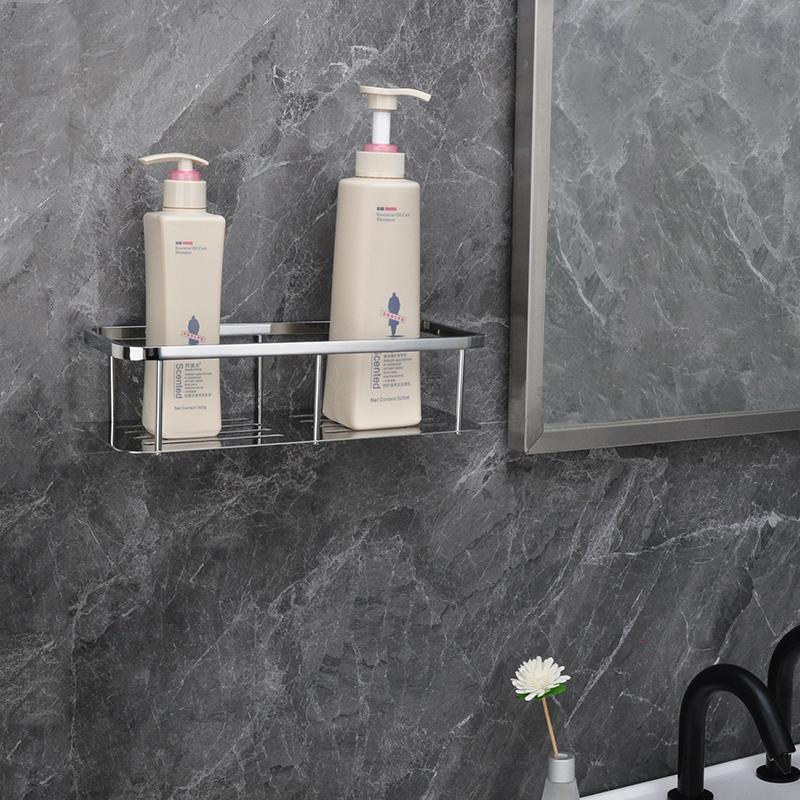 Wall-mounted Stainless Steel Bathroom Bathtub Storage Rack Corner Shower Rack Bathroom Storage Shelf