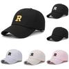 Embroidery R Letter Baseball Hat Adjustable Sun Protection Breathable Gifts