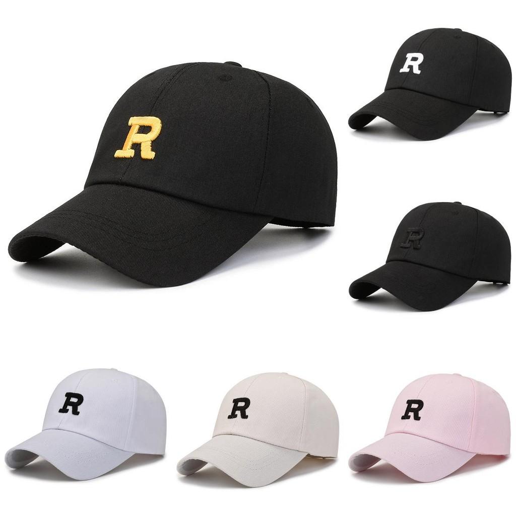 Embroidery R Letter Baseball Hat Adjustable Sun Protection Breathable Gifts