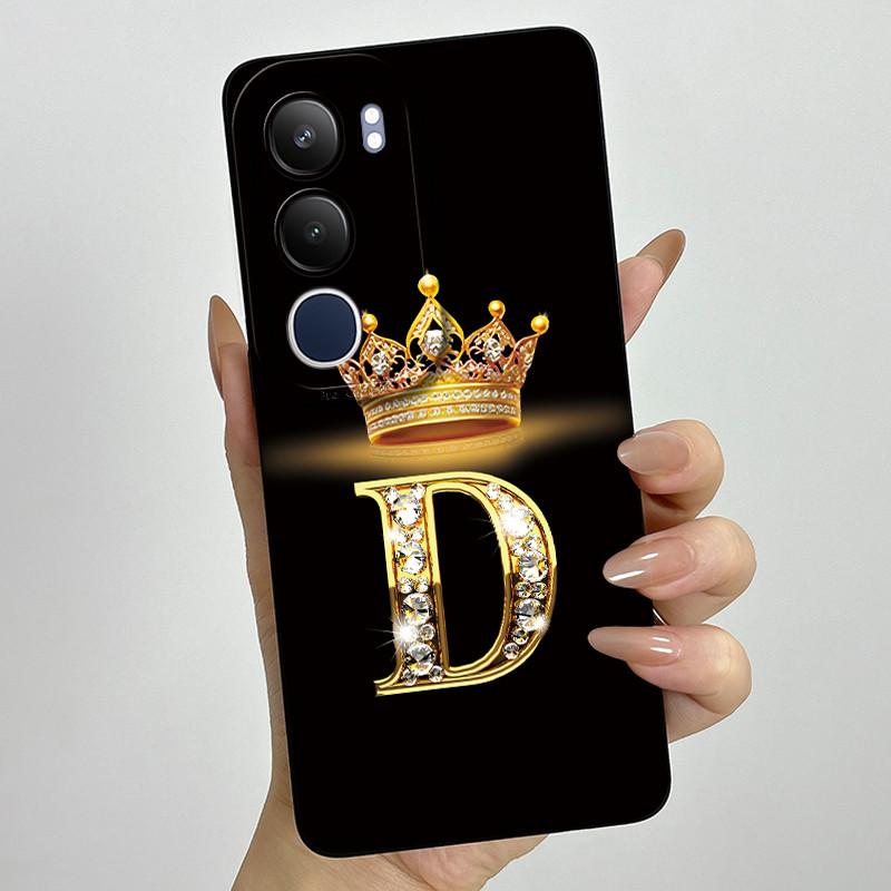 Pro Vivo Y19s 4G Pouzdro Koruna Počáteční Písmeno Měkký Silikonový Ochranný Zadní Kryt Pro Vivo V2419 Coque pro VivoY19S Y 19 s Fundas