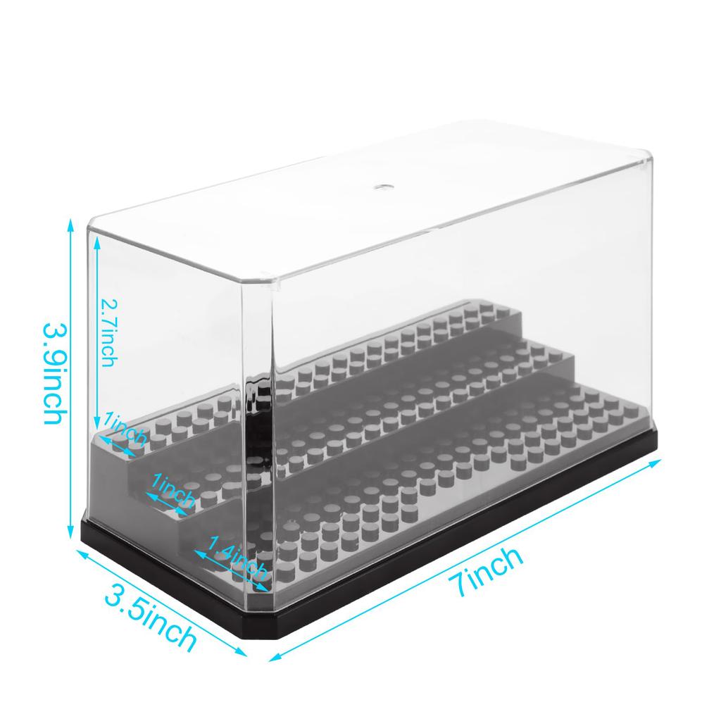 Acrylic Minifigures Display Case Stackable and Dustproof Building Block Display Box for Lego Action Figure Toys Storage