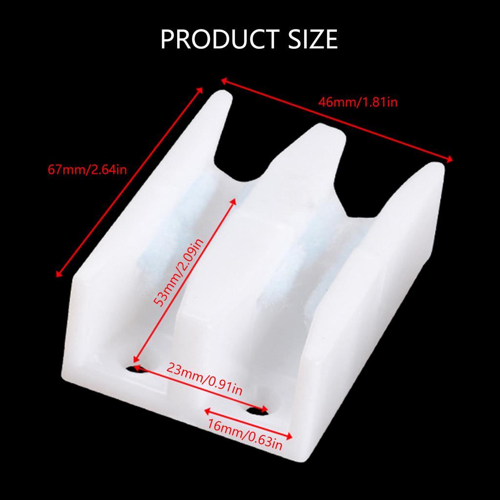 Sliding Shower Door Bottom Guide Shower Door Divider Track Guide Glass Bumpers Plastic Track Shower Room Accessories