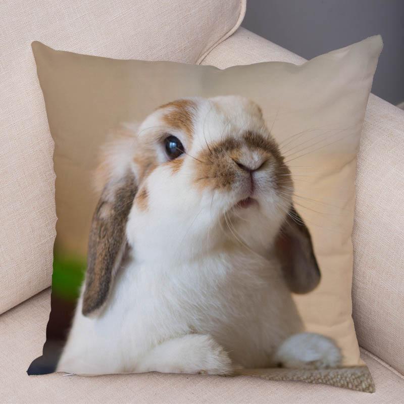 Pillowcase Sofa Car Home Decoration Pet Animal  Cute Rabbit  Cushion Cover