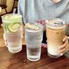 Stripe Glass Drinkware Cold Coffee Cups Transparent Latte Coffee Glass Iced Water Bottle Wine Cocktail Glass Cups Kitchen Gifts