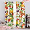 2pcs,2D Plane Printing Popular Curtain Panels Fruit Medley Fantasy 100% Polyester (without Rod) Gifts Use for Bedroom,