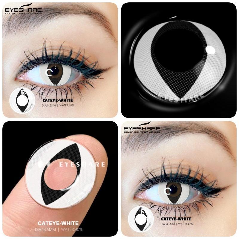 1 par Halloween-kontaktlinser for øyne Cosplay-linser Anime-linser Anime-tilbehør Linser Svarte linser Hvite linser