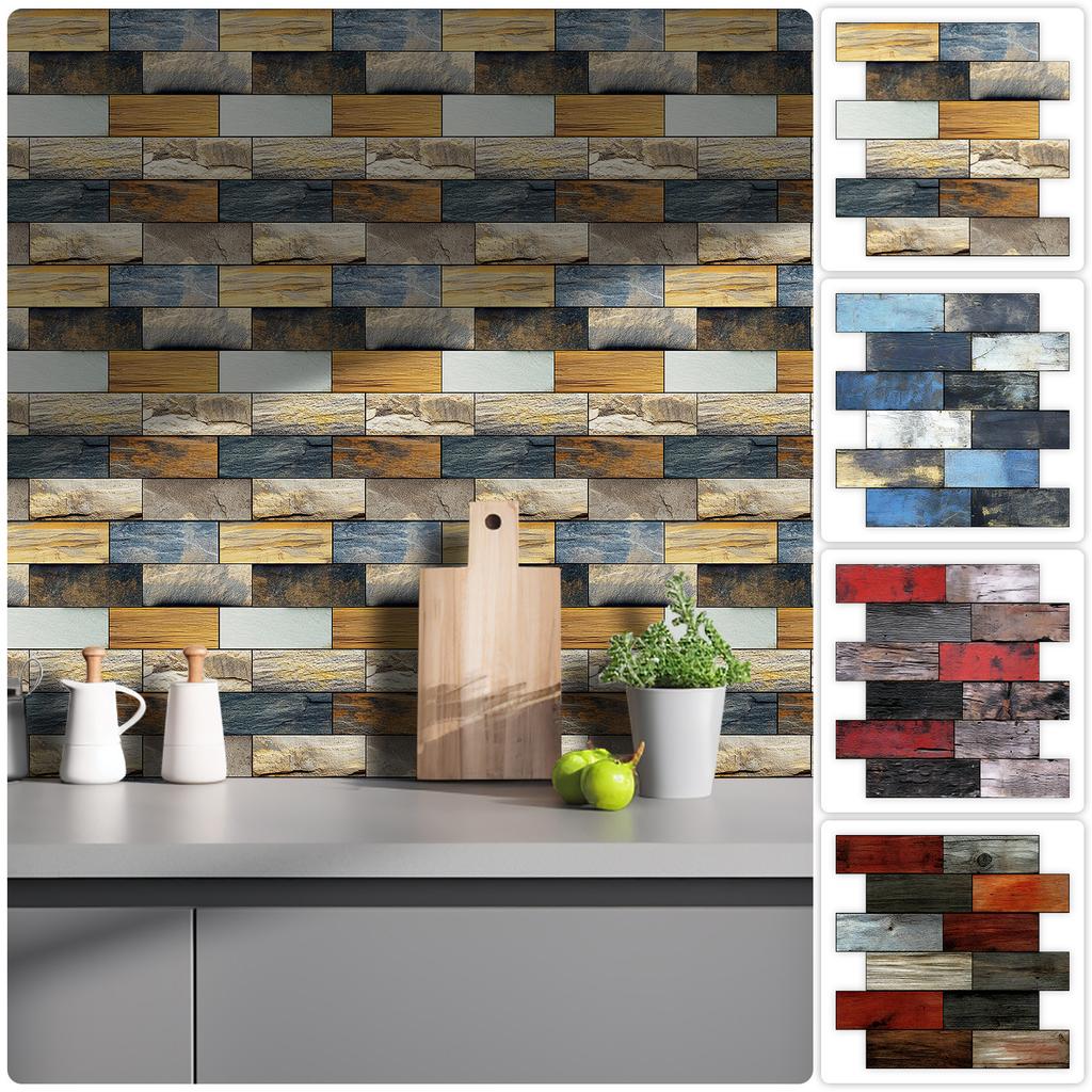 Special Shaped Marble Embossing Tiles Wall Sticker Kitchen Oil-Proof Bathroom Washbasin Art Mural Decals