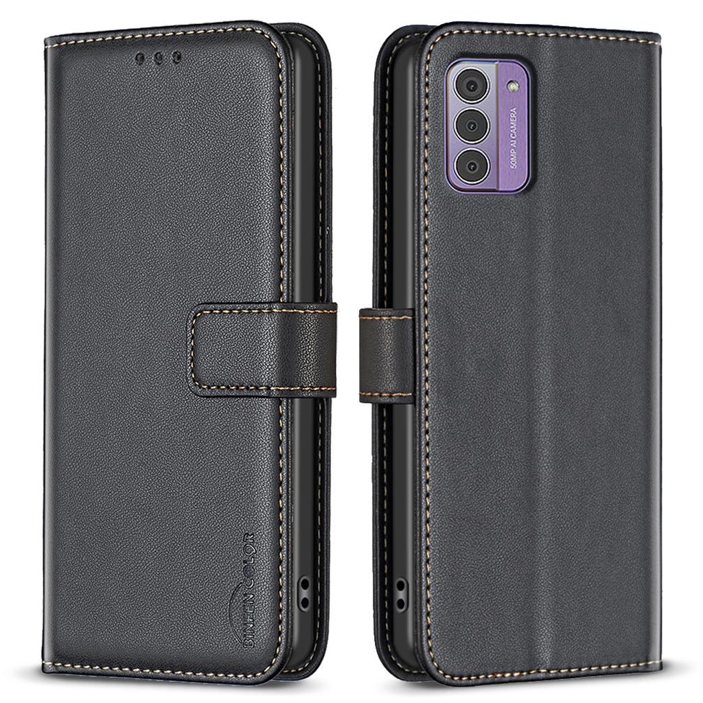 BINFEN COLOR BF17 Cell Phone Cover for Nokia G42 Wallet Stand TPU+PU Leather Phone Case