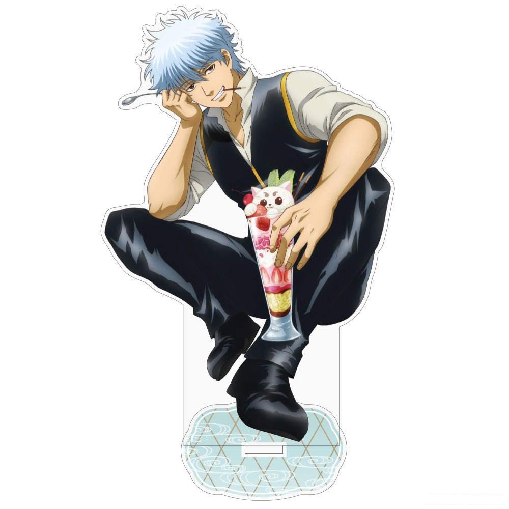 Loen Anime Store GinTama Kagura Hijikata Kondo Okita Gintoki Shinpachi Kagura Ready Acrylic Stand Desktop Decor Gifts About 15cm