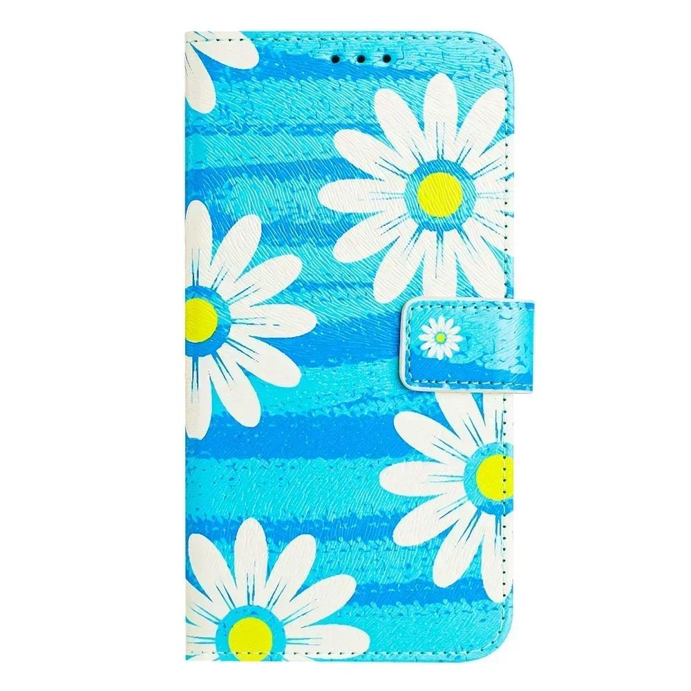 Coloured Drawing Wallet Case for Tecno Spark Go 1 20 Pro Plus 30C Camon 30 Pova 6 Neo Pop 9 Stand Card Holder Strap Phone Cover