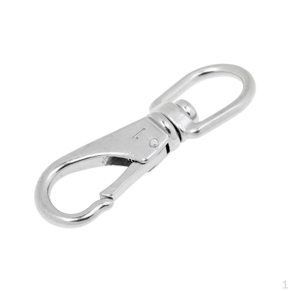 Stainless Steel Rotatable Eyelet Snap Hook Boat Marine Clip 65mm 85mm 95mm 115mm 1# 85mm