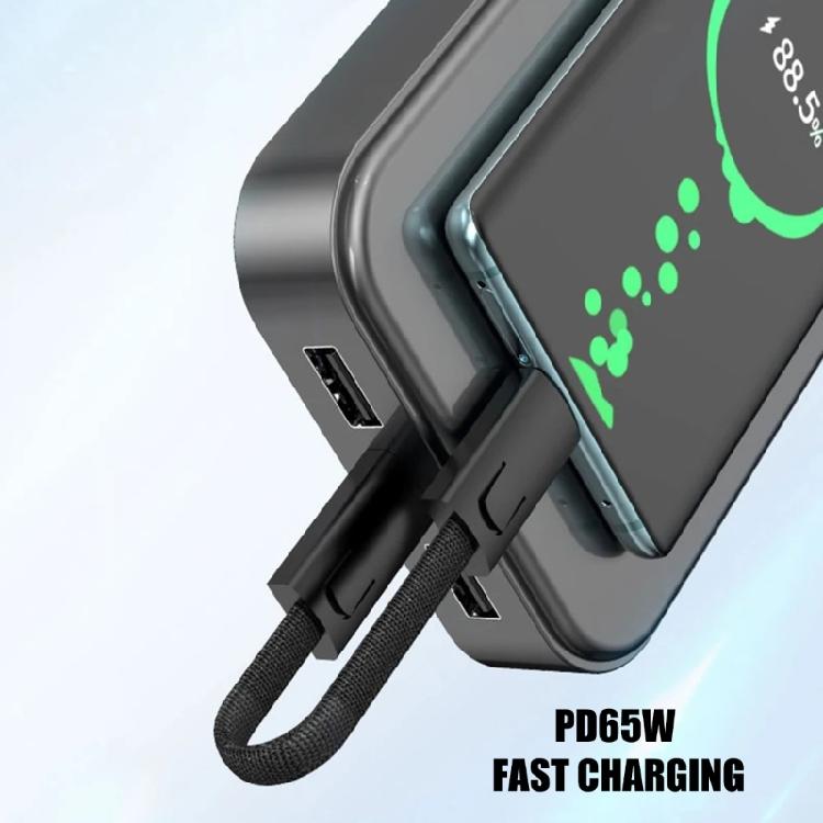 Phone Lanyard Data Cable Quick Charging PD65W USB C To Type C Short Cable 16CM with Keychain Hook Efficient Power Supply