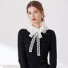 Ruffle Faux Collar Cuffs Sleeves Collar Insert Outfit Enhancer for Office Women Various Occasion Clothing Accessory