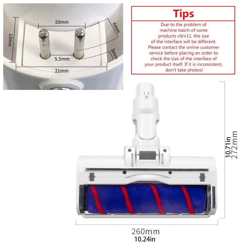 Multifunctional Vacuum Cleaner Floor Brush Wet and Dry Turbo Brush for Head for Dream V8/V9/V9B/V10/V11 Durable