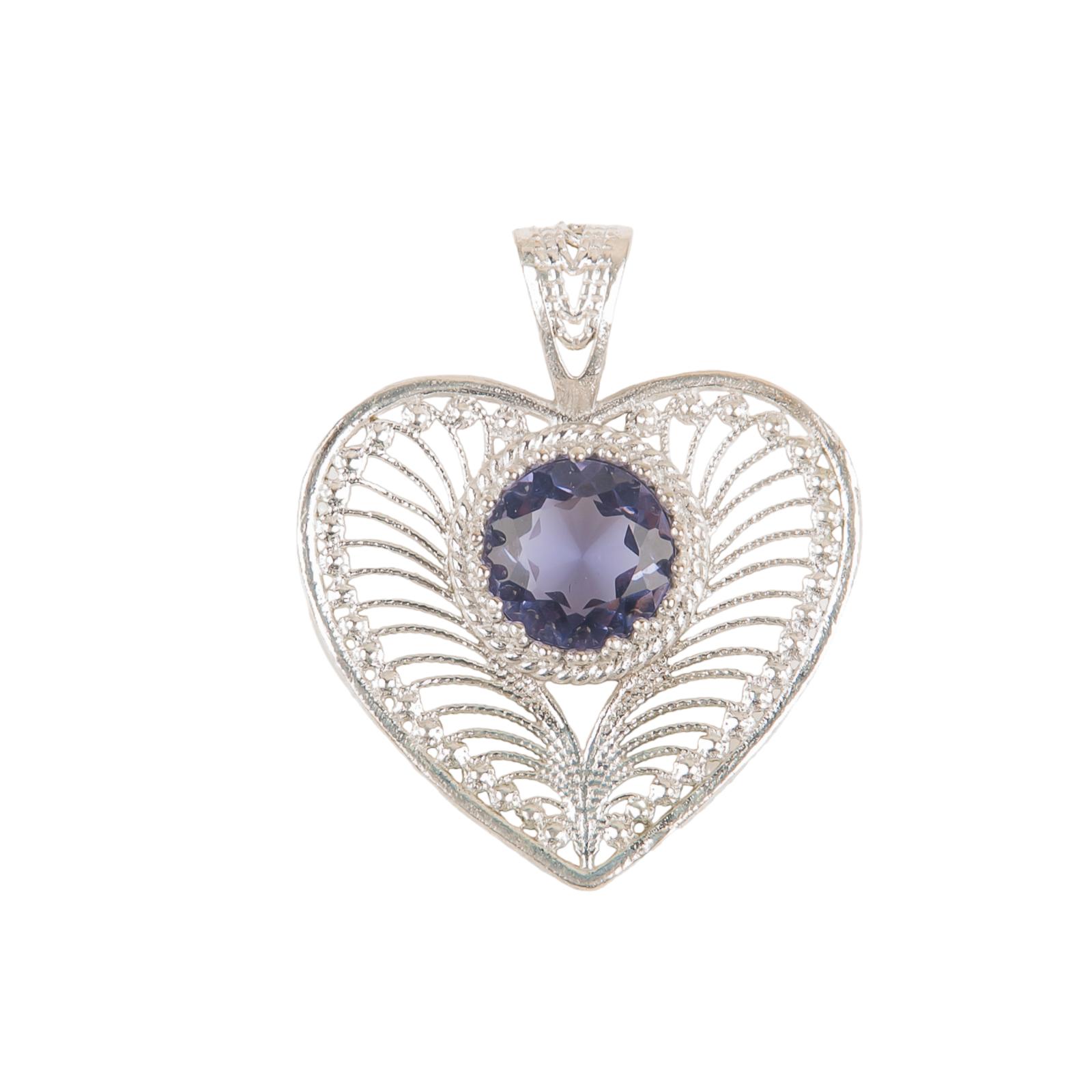 

Natural Iolite Gemstone 925 Sterling Silver Jewelry Handmade Pendant 1.4 CP-15-6