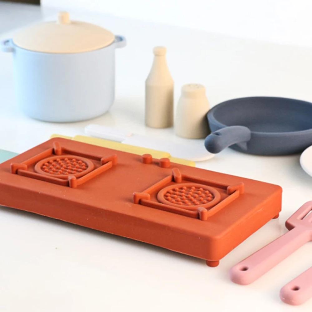 Conjunto de Brinquedos de Cozinha de Silicone Panela Cozinhar Para Criança Pequena Educacional Desenvolvimental Melhor Presente