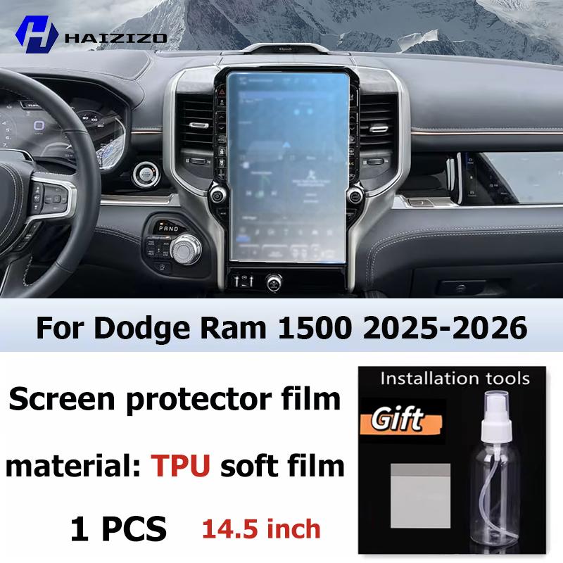 

For Dodge Ram 1500 2025-2026 Car interior Matte Screen Protector console GPS Navigation LCD screene TPU film Scratch resistant Right-hand drive&Transparent
