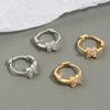 2 Paires Boucles d'Oreilles Créoles Petites Câlins en Acier Inoxydable Pour Femmes Petit Pendentif Cristal Zirconium Boucles d'Oreilles Cartilage Bijoux Piercing