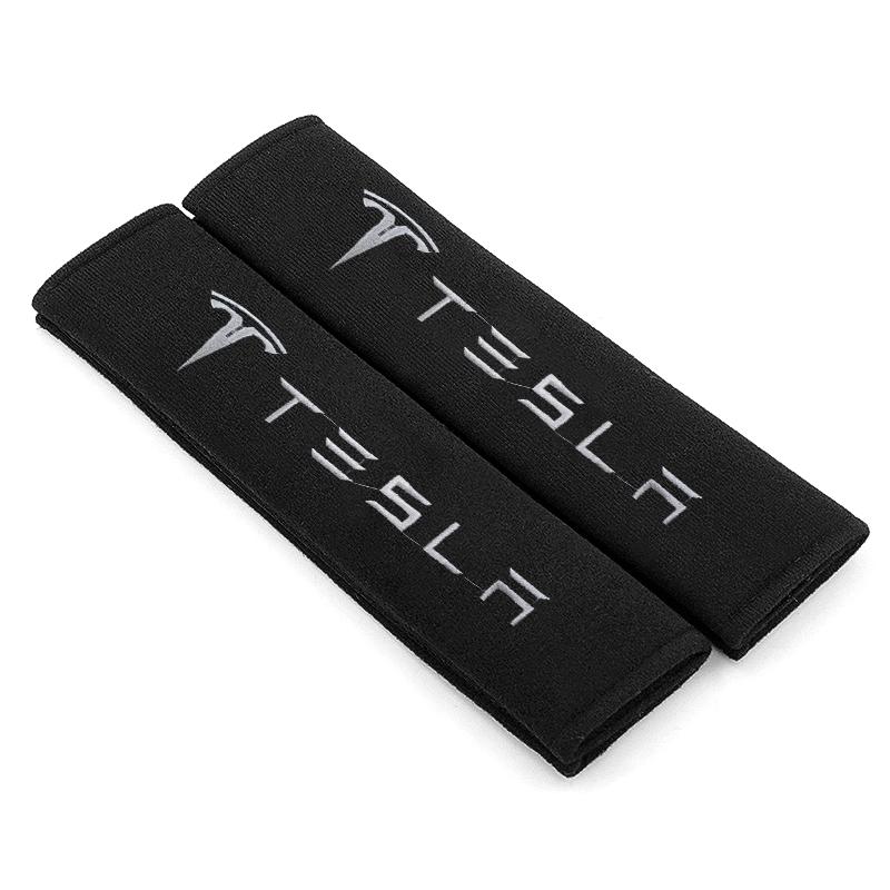 

2 шт. Плюшевая накладка на плечо ремня безопасности для Tesla Model 3 Model X S 2016-2020 Наклейки TM3 TMX TMS Наклейка