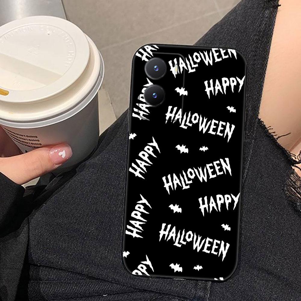 Halloween Pumpkin Bat Phone Case For VIVO V60 V50 V40 LITE S1 V17 V20 SE V21 V23 V23E V25 V25E V27 V27E V29 V29E V30 Case Cover