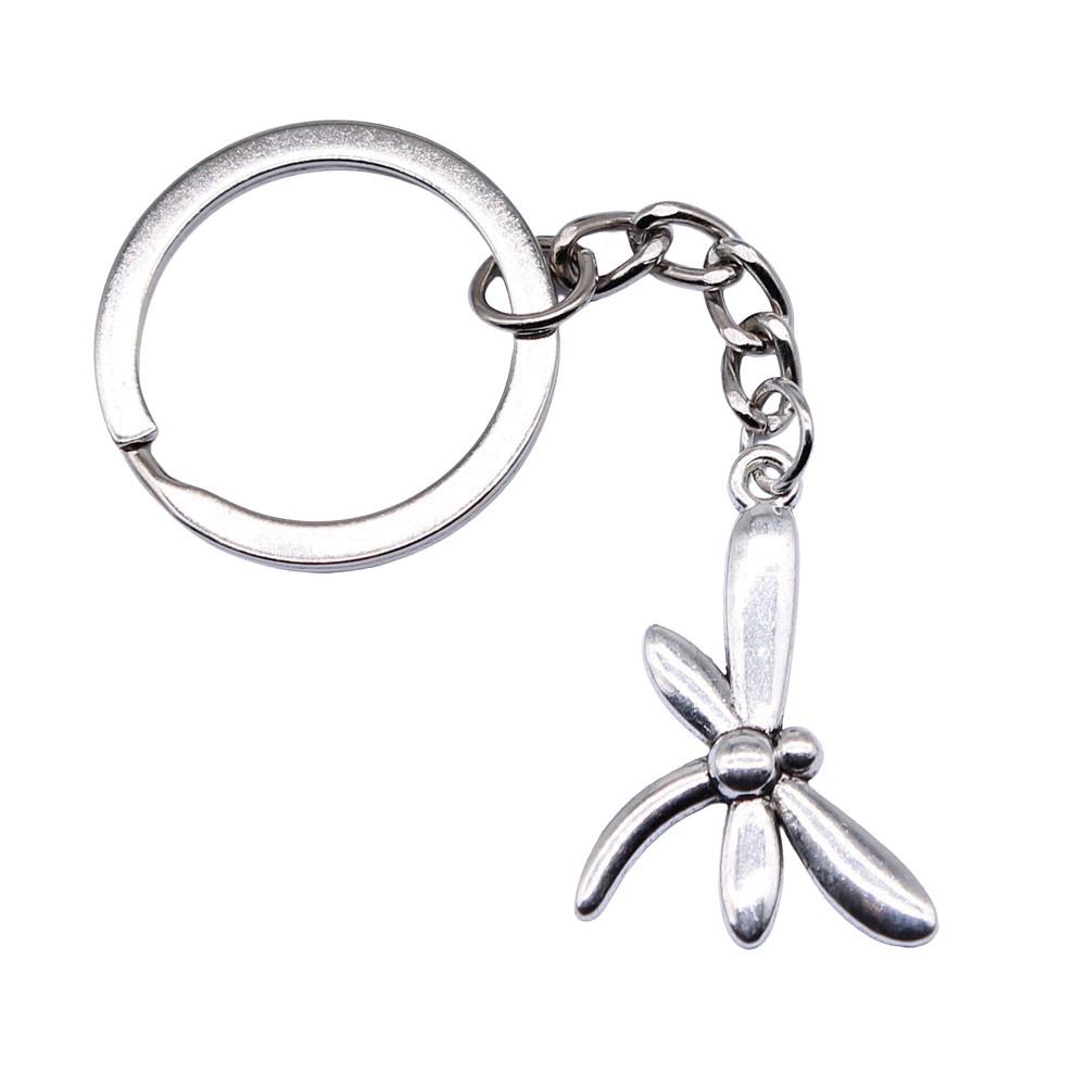 Breloc cu Charm Libelulă și Albină Pandantive Fluture Inel pentru Chei Inel de 28mm