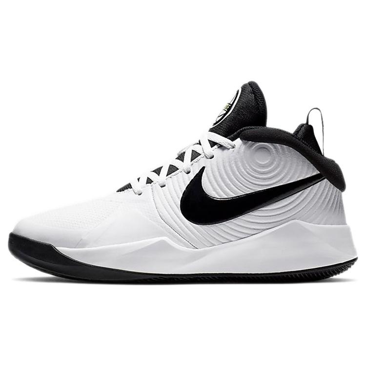 (GS) Nike Team Hustle D9  White Black  Kids  AQ4224-100 EU 36