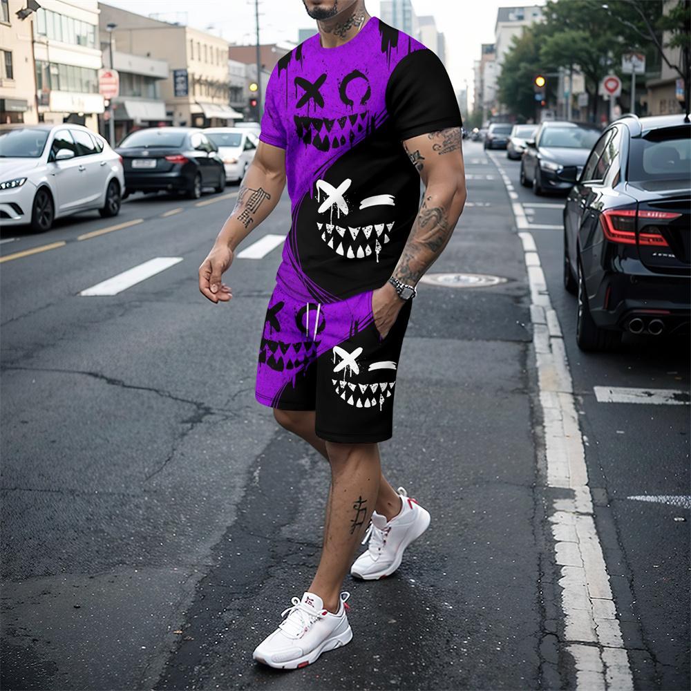 

2026 New Fashion Hip Hop 3D Printed Men s Suit Oversized Clothing Short Sleeve Shorts Suit Men s Sportswear Summer Casual Suit 6XL