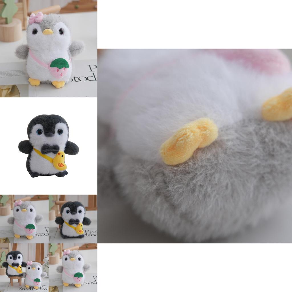 Cute Penguin Plush Toy Bag Charm With Detachable Hook For Travel And Gifts