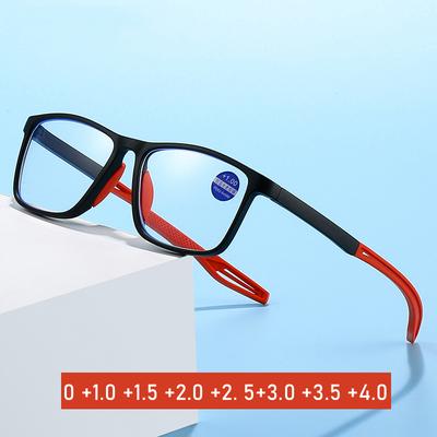 Sports TR90 Presbyopia Glasses for Women Men Fashion Trend Anti Blue Light Reading Eyeglasses Prescription Hyperopia Eyewear