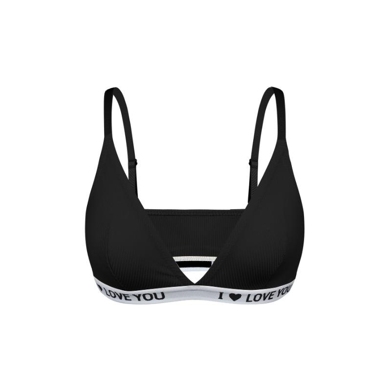 Women Wireless Comfort Bra With Adjustable Thin Straps S чёрный