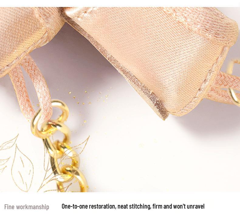 Handmade Mini Ballet Pointe Shoe Keychain - Cute Female Dance Bag Ornament