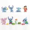 8pcs/set Stitch Scrump Lilo Summer Version PVC Figure Collectible Model Toys for Children 5-8cm