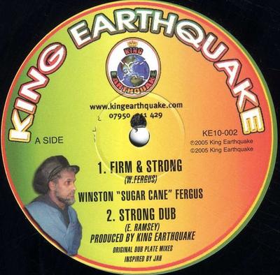 10inch Record WINSTON FERGUS - Firm & Strong / African Bredren KE10002 King Earthquake 2005 UK Reggae, Ska & Dub Used