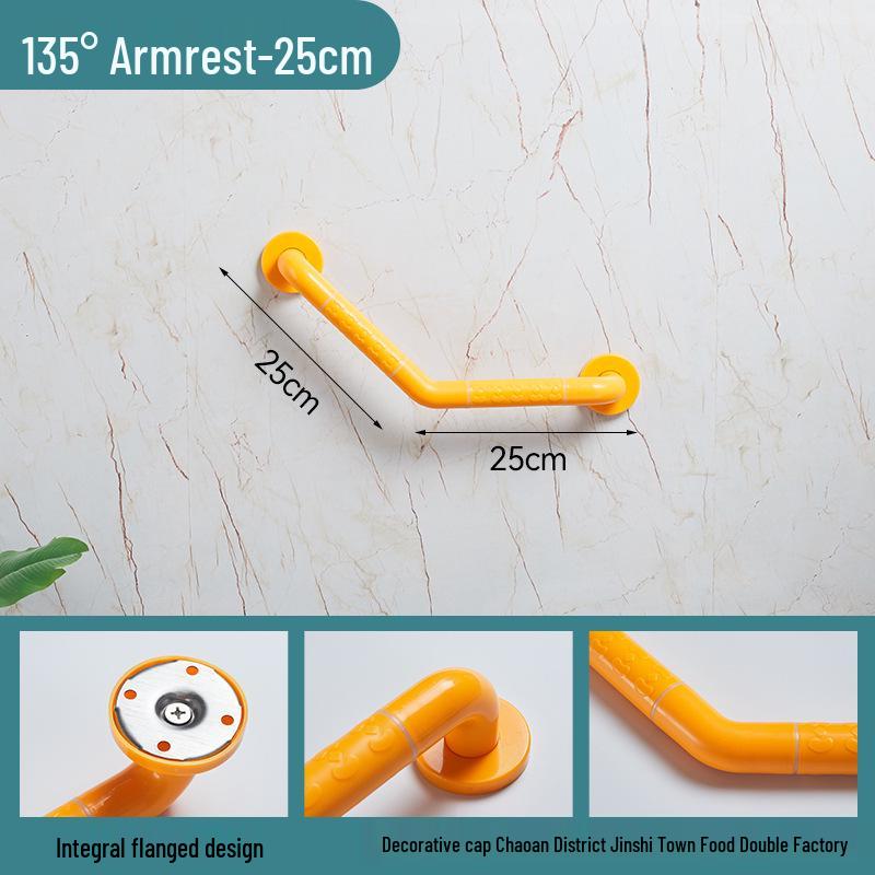 Anti-Slip L-Shaped Bathroom Handrail for Elderly and Disabled - Toilet Safety Handle