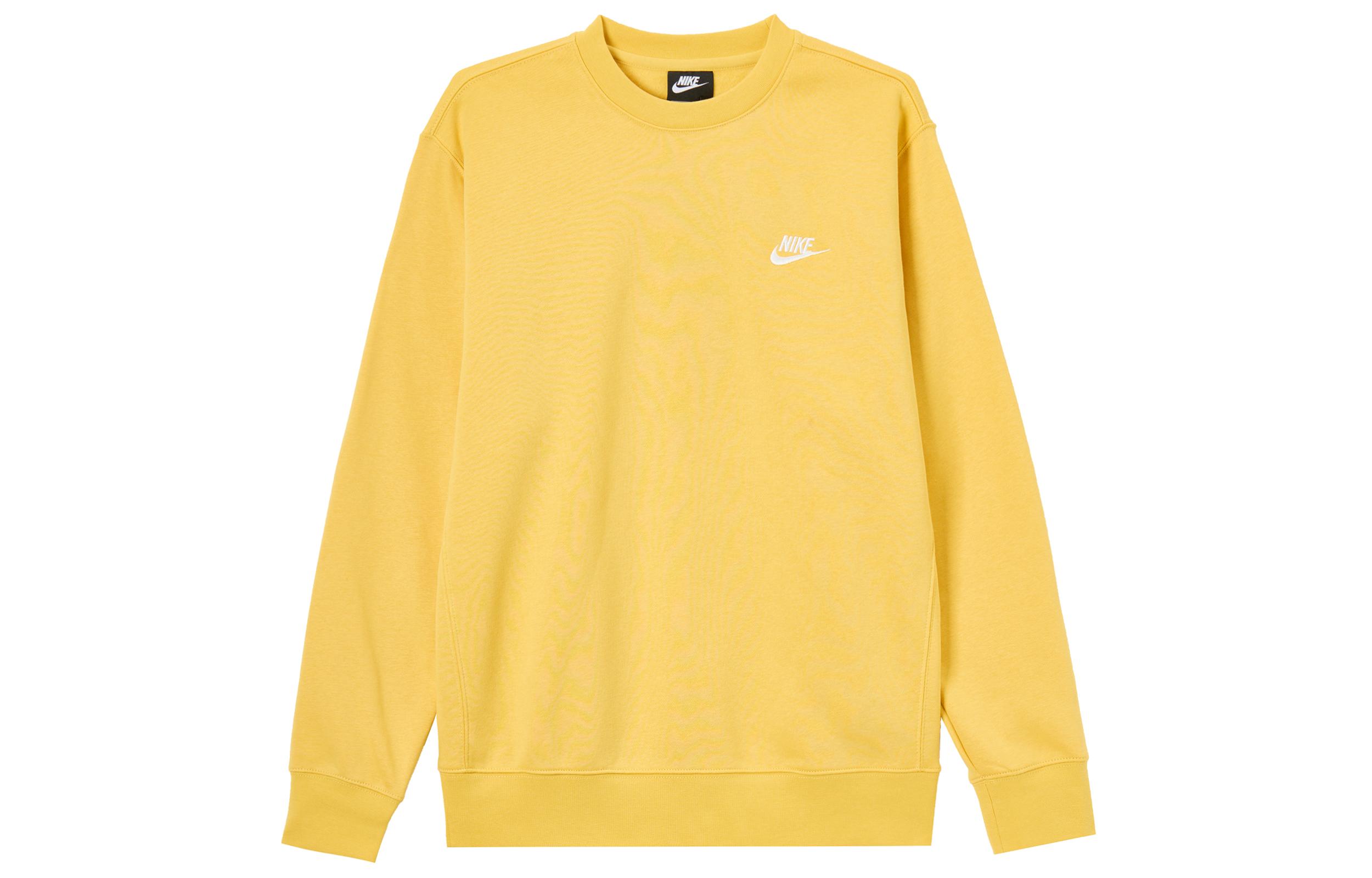 Nike Sweatshirts Men s Yellow Crew Neck Moderate Regular BV2663-761 M