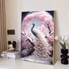 5D Peacock Diamond Art Piece Set DIY Full Diamond Crystal Cross Stitch Craft Painting Suitable for Decoration Home Crafts Wall Mural Ornaments