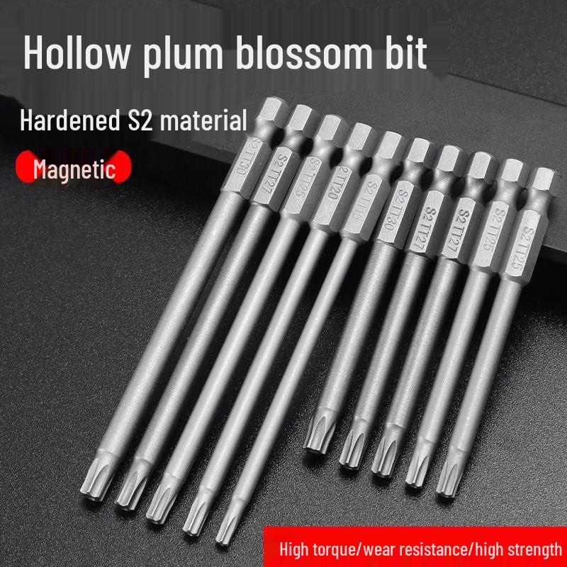 Plum Blossom S2 Magnetic Flower Shape Hex Socket Bit Set for Electric Screwdrivers & Drills