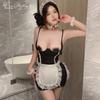 Beautiful Yarn Sex Maid Uniform Hot Hanging Design Lace Maid Outfit Open Crotch Free Sex Underwear