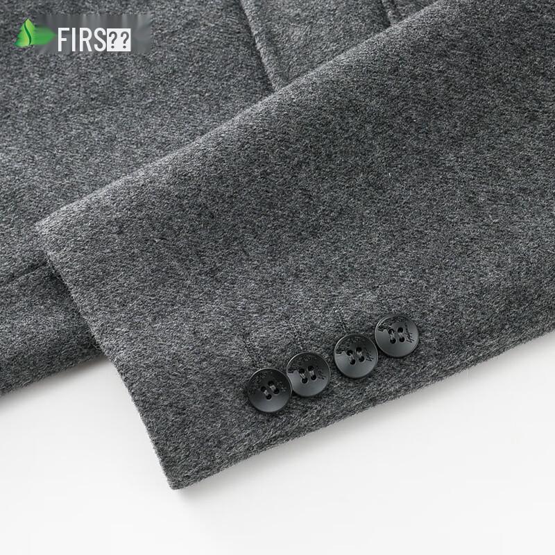 Men's Wool Blend Double-Faced Mid-Length Overcoat