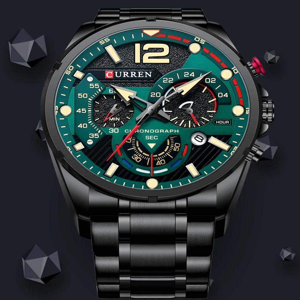 CURREN Men's Fashion Watch Top Luxury Quartz Watch Casual Slim Waterproof Luminous Sports Date Watch Men's Relogio Masculino