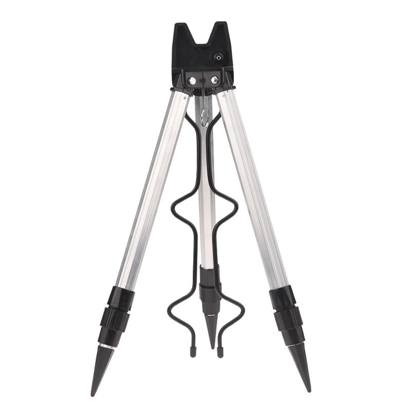 1Pc Telescopic Bracket Holder Sea Pole Support Frame 3-Fold Aluminum Alloy Fishing Rod Rest Base Load-Bearing Tripod Stand