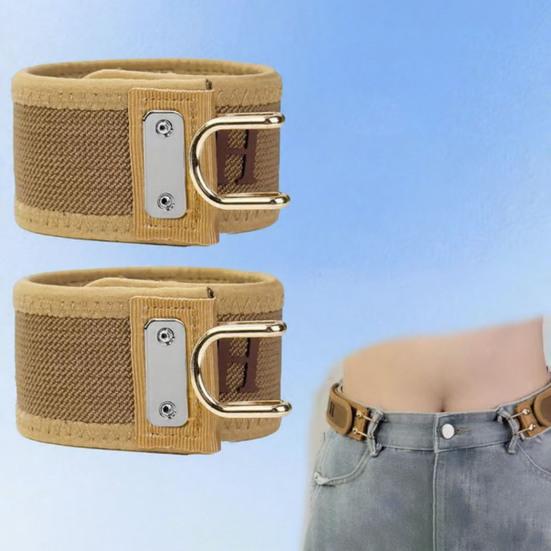 1/2Pcs Elastic Waistband with Metal Buckle Adjustable Screw Fixing Wear-Resistant Fabric Wide Strap Belt Training Safety Belt
