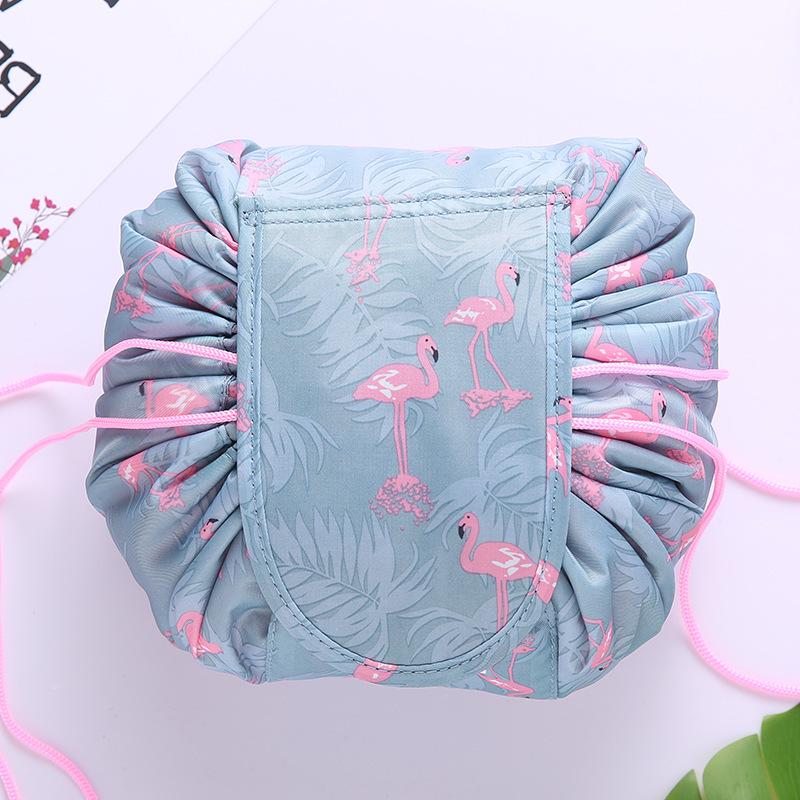 Korean Big Drawstring Capacity Cosmetic Bag Makeup Bag Waterproof Toiletries Storage Bags Travel Kit Ladies Beauty Bag Organizer
