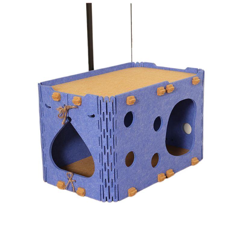 Spacious Breathable Felt Cat Bed for Large Cats