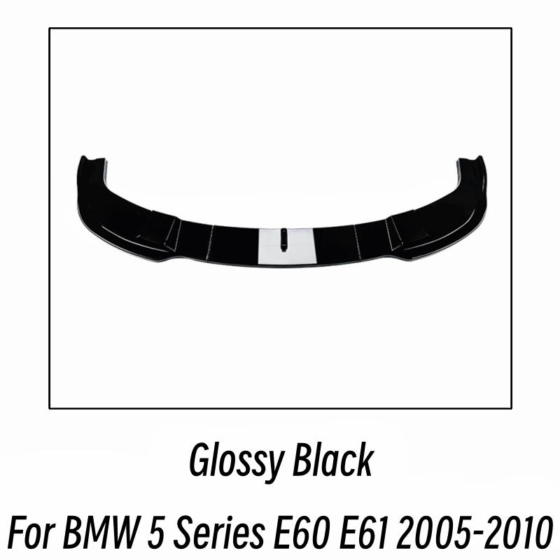Для BMW 5 серии E60 E61 525i 530i 540i 550i M Sport 2005-2010 Передний сплиттер бампера, губа, накладка, спойлер, диффузор, автомобильные аксессуары Glossy Black