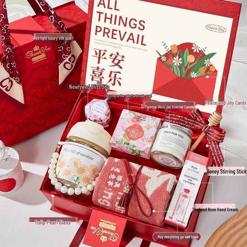 HANDUNYOU Red Luxury Gift Set