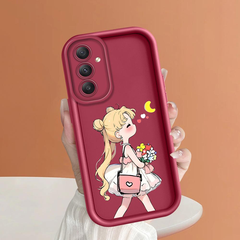 Weiches Silikon-Telefongehäuse mit quadratischem Leiterdruckmuster, vollständige Abdeckung, Kamera, stoßfestes Schutzgummigehäuse für Samsung