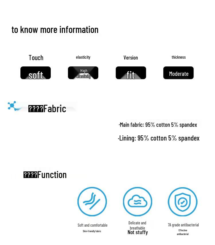 Jianjiang Men's 7A Antibacterial Cotton Breathable Briefs (3-Pack)