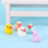 Home Garden Fairy Crafts Decoration Resin Ornaments Figurine Miniature Yellow ducklings